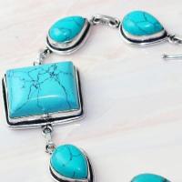 Tqa 269b bracelet 21gr turquoise howlite 15x20mm achat vente bijou ethnique argent 925