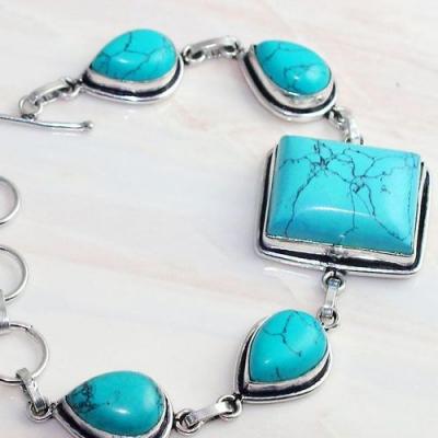 Tqa 269c bracelet 21gr turquoise howlite 15x20mm achat vente bijou ethnique argent 925