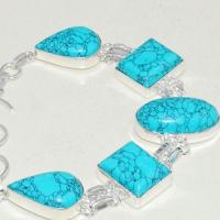 Tqa 270b bracelet 52gr turquoise howlite 15x20mm achat vente bijou ethnique argent 925