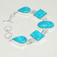 Tqa 270d bracelet 52gr turquoise howlite 15x20mm achat vente bijou ethnique argent 925