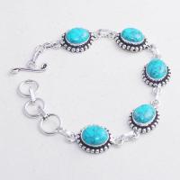 Tqa 278d bracelet 21gr turquoise howlite 8x12mm achat vente bijou ethnique argent 925