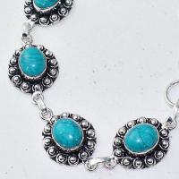 Tqa 279b bracelet 22gr turquoise howlite 8x12mm achat vente bijou ethnique argent 925