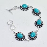 Tqa 279d bracelet 22gr turquoise howlite 8x12mm achat vente bijou ethnique argent 925