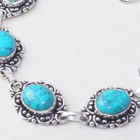 Tqa 280c bracelet 17gr turquoise howlite 8x12mm achat vente bijou ethnique argent 925