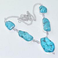 Tqa 282a collier parure sautoir turquoise 33gr tibet achat vente bijou argent 925