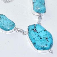 Tqa 282c collier parure sautoir turquoise 33gr tibet achat vente bijou argent 925