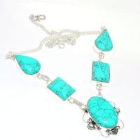 Tqa 283a collier parure sautoir turquoise 33gr tibet achat vente bijou argent 925