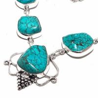 Tqa 288b collier parure sautoir turquoise 30gr tibet achat vente bijou argent 925