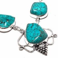 Tqa 288c collier parure sautoir turquoise 30gr tibet achat vente bijou argent 925