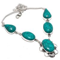 Tqa 289a collier parure sautoir turquoise 30gr tibet achat vente bijou argent 925