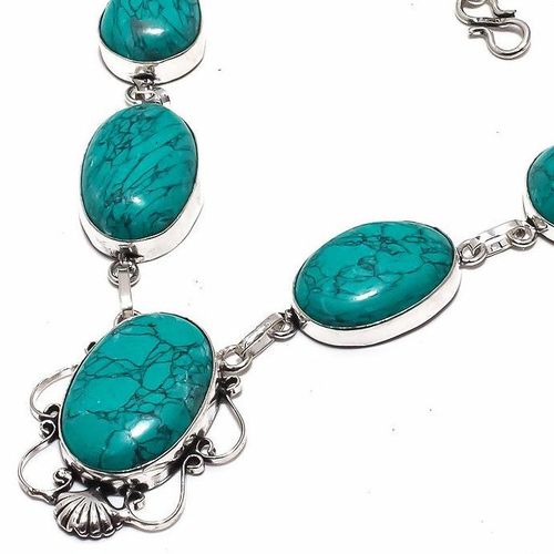 Tqa 289b collier parure sautoir turquoise 30gr tibet achat vente bijou argent 925