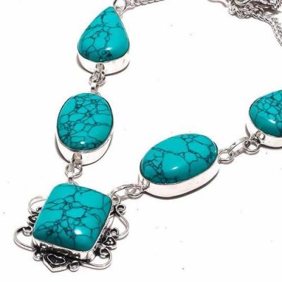 Tqa 292b collier parure sautoir turquoise 30gr tibet achat vente bijou argent 925