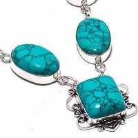 Tqa 292c collier parure sautoir turquoise 30gr tibet achat vente bijou argent 925