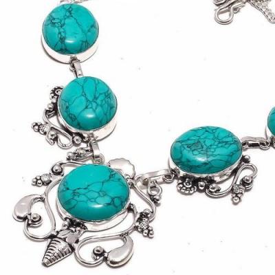 Tqa 295b collier parure sautoir turquoise 38gr tibet achat vente bijou argent 925