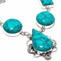 Tqa 297c collier parure sautoir turquoise 37gr tibet achat vente bijou argent 925