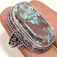 Tqa 325f bague chevaliere turquoise 15gr t60 15x30mm pierre polie achat vente argent 925