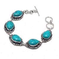 Tqa 327a bracelet 23gr turquoise 12x18mm achat vente bijou pierre naturelle argent 925