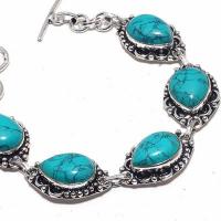 Tqa 327b bracelet 23gr turquoise 12x18mm achat vente bijou pierre naturelle argent 925