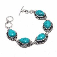 Tqa 327d bracelet 23gr turquoise 12x18mm achat vente bijou pierre naturelle argent 925