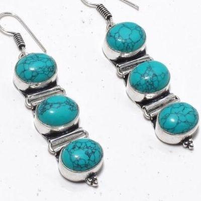 Tqa 329c boucles oreilles 15gr turquoise topaze bleue 10x12mm achat vente bijou argent 925