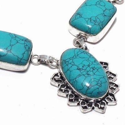 Tqa 336c collier sautoir parure pendant 36gr turquoise 15x20mm achat vente bijou argent 925