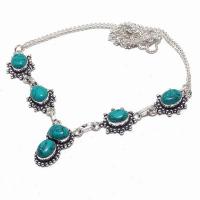 Tqa 338d collier sautoir parure pendant 22gr turquoise 8x12mm achat vente bijou argent 925