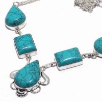 Tqa 341b collier sautoir parure pendant 33gr turquoise 15x20mm achat vente bijou argent 925