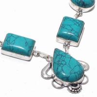 Tqa 341c collier sautoir parure pendant 33gr turquoise 15x20mm achat vente bijou argent 925