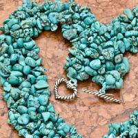 Tqa 347b collier parure sautoir turquoise 100gr argent 925 ethnique achat vente