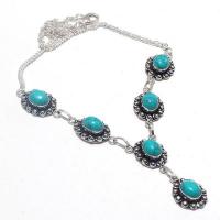 Tqa 364a collier parure sautoir turquoise 8x10mm 27gr achat vente bijou argent 925