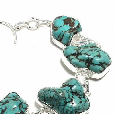 Tqa 416c bracelet 27gr turquoise howlite 15x20mm achat vente bijou ethnique argent 925 1