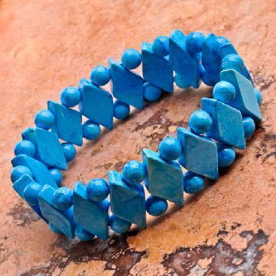 Tqa 743a bracelet turquoise 36gr egyptien ethnique 1
