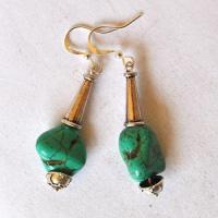 Tqa 784 boucles oreilles egyptienne orientales turquoisei 60mm 8gr argent925 3