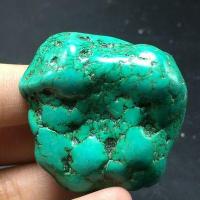 Tqp 116a turquoise polie verte tibet tibetaine 54gr 45x43x30mm pierre gemme lithotherapie reiki