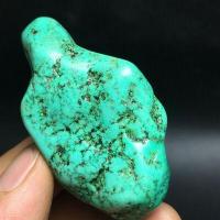 Tqp 120a turquoise polie verte tibet tibetaine 58gr 61x32x23mm pierre gemme lithotherapie reiki