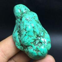 Tqp 120b turquoise polie verte tibet tibetaine 58gr 61x32x23mm pierre gemme lithotherapie reiki