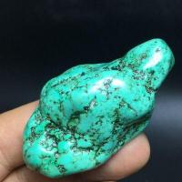 Tqp 120d turquoise polie verte tibet tibetaine 58gr 61x32x23mm pierre gemme lithotherapie reiki