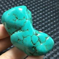 Tqp 121a turquoise polie verte tibet tibetaine 59gr 50x31x25mm pierre gemme lithotherapie reiki