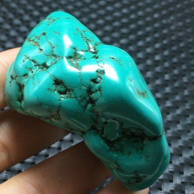 Tqp 121a turquoise polie verte tibet tibetaine 59gr 50x31x25mm pierre gemme lithotherapie reiki