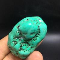 Tqp 122d turquoise polie verte tibet tibetaine 61gr 52x32x28mm pierre gemme lithotherapie reiki