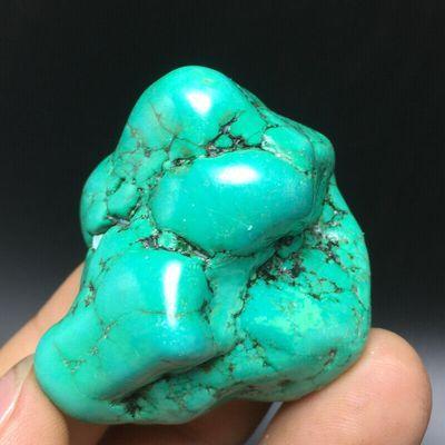 Tqp 124a turquoise polie verte tibet tibetaine 60gr 49x42x25mm pierre gemme lithotherapie reiki