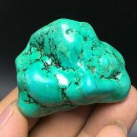 Tqp 124c turquoise polie verte tibet tibetaine 60gr 49x42x25mm pierre gemme lithotherapie reiki