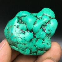 Tqp 124d turquoise polie verte tibet tibetaine 60gr 49x42x25mm pierre gemme lithotherapie reiki
