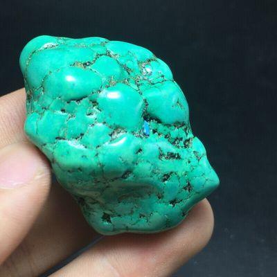 Tqp 125d turquoise polie verte tibet tibetaine 57gr 49x32x25mm pierre gemme lithotherapie reiki