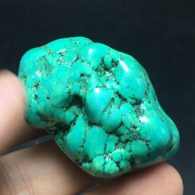 Tqp 125d turquoise polie verte tibet tibetaine 57gr 49x32x25mm pierre gemme lithotherapie reiki