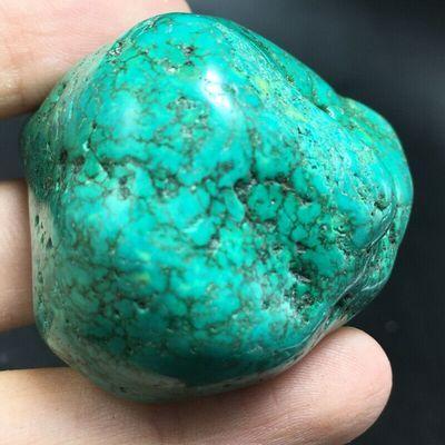 Tqp 126d turquoise polie verte tibet tibetaine 60gr 40x39x30mm pierre gemme lithotherapie reiki