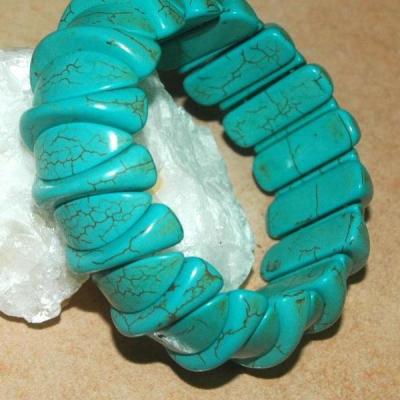 Tqr 008a bracelet turquoise woolite bijou ethnique achat vente