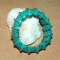 Tqr 008c bracelet turquoise woolite bijou ethnique achat vente
