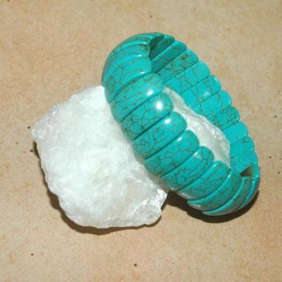 Tqr 009a bracelet turquoise woolite bijou ethnique achat vente