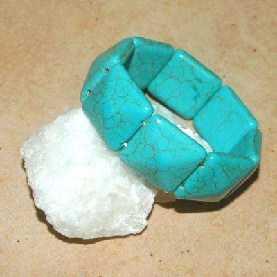 Tqr 011a bracelet turquoise woolite bijou ethnique achat vente 1